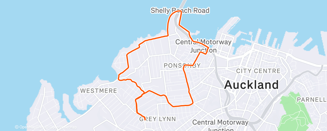 Map of the activity, Run off the bike