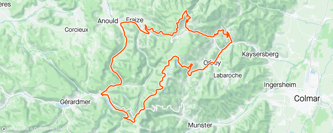 Map of the activity, Vosges 1