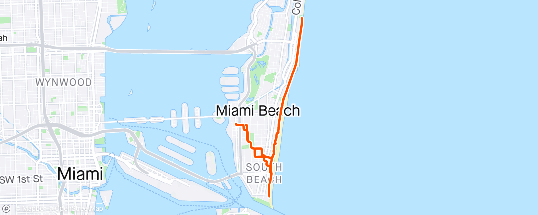 Map of the activity, South beach boyz