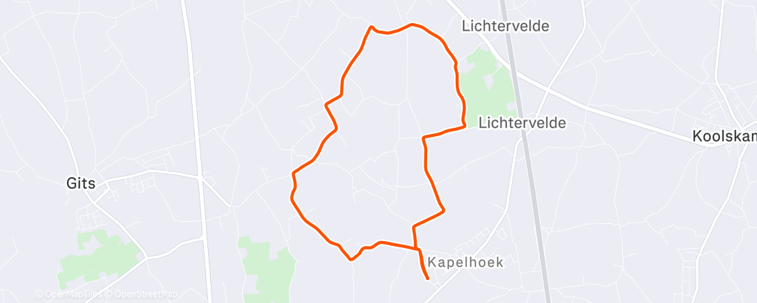 Map of the activity, 25/12/2025 De fondue me frieten van gisteren heeft gesmaakt. Nu achter kroketten bij moedere