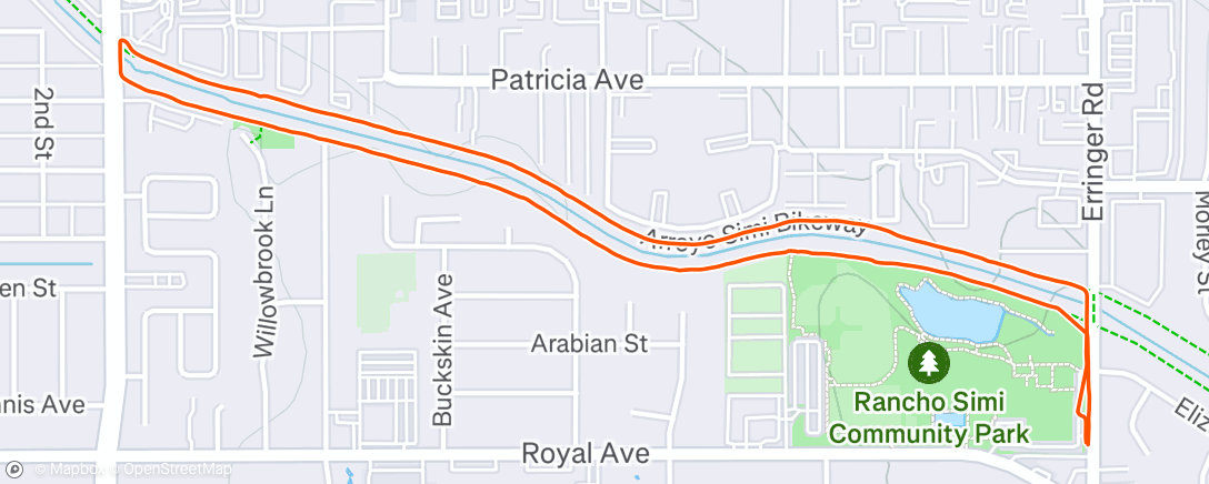 Map of the activity, Morning Run