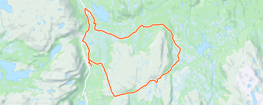 Map of the activity, Skitur i snøvær, Haglebu området.