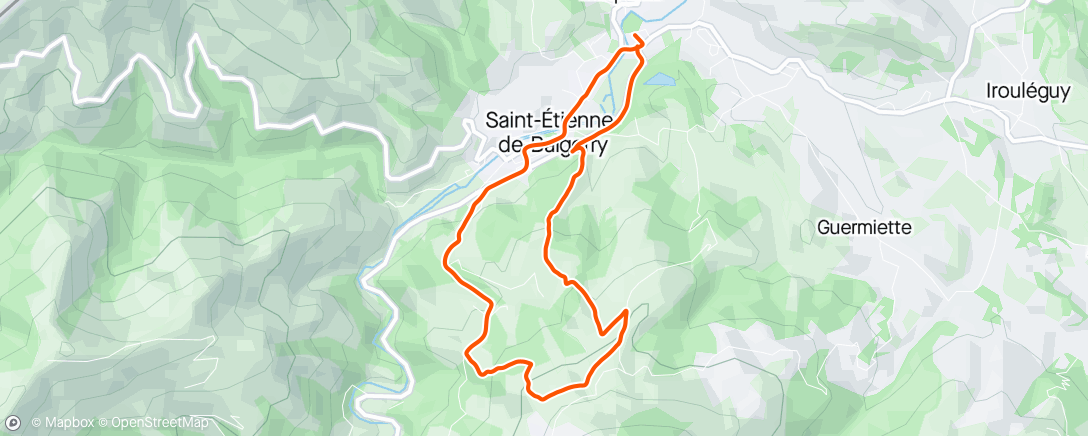 Map of the activity, Petite marche de veille de course