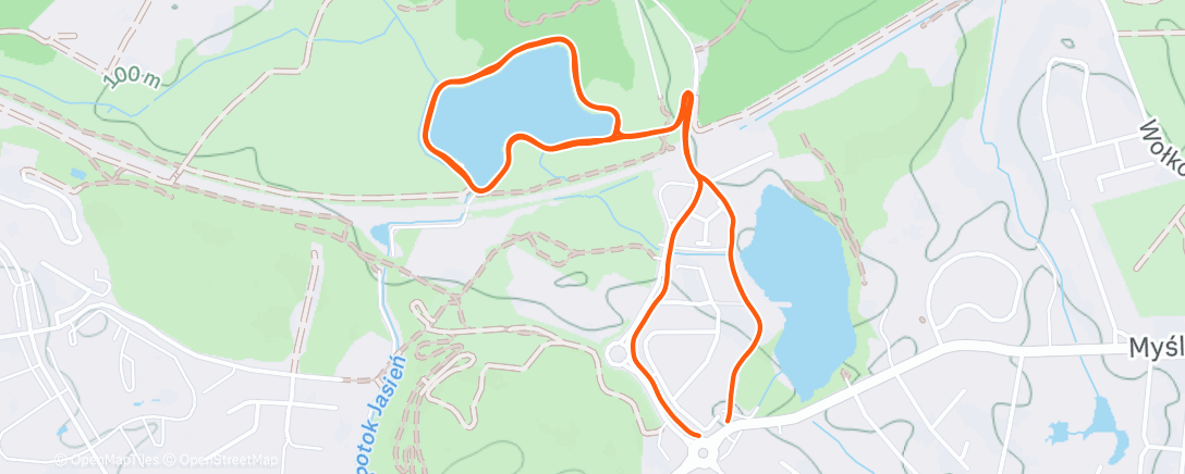 Map of the activity, Afternoon Run