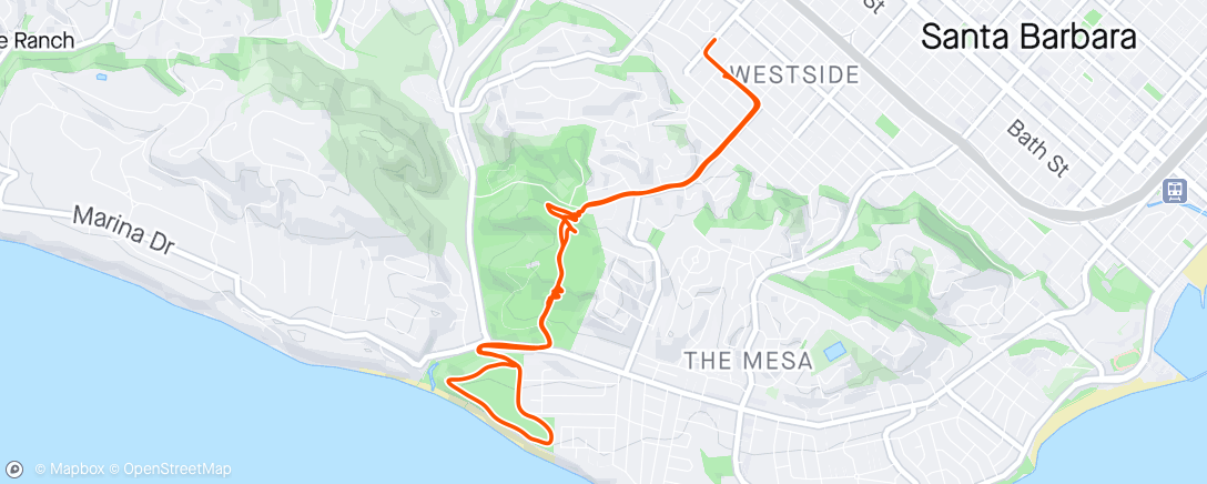 Map of the activity, Morning Trail Run