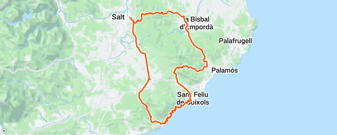Map of the activity, Moaning ride