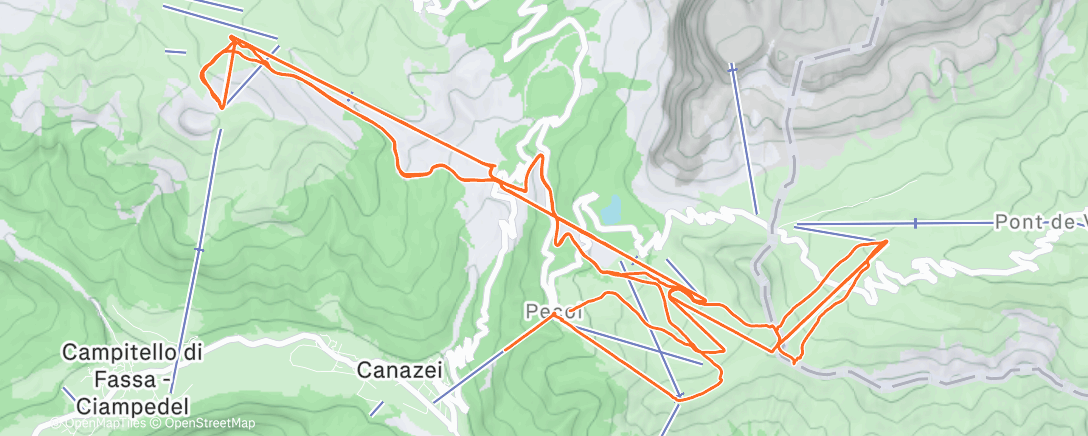 Карта физической активности (Sessione di sci alpino all’ora di pranzo)