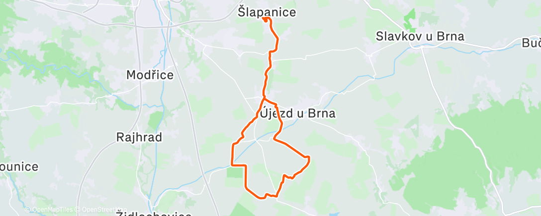 Map of the activity, Afternoon Ride