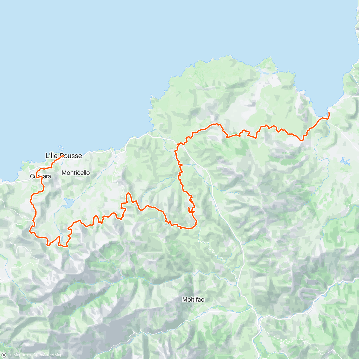 Map of the activity, Corsica GT20 étape 2