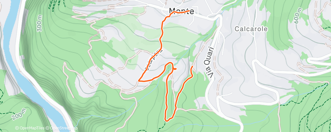 Map of the activity, Afternoon Walk