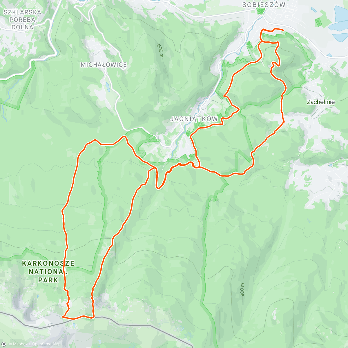 Mapa da atividade, Chojnik - Półmaraton z Górką - 7 Open i 3 M30