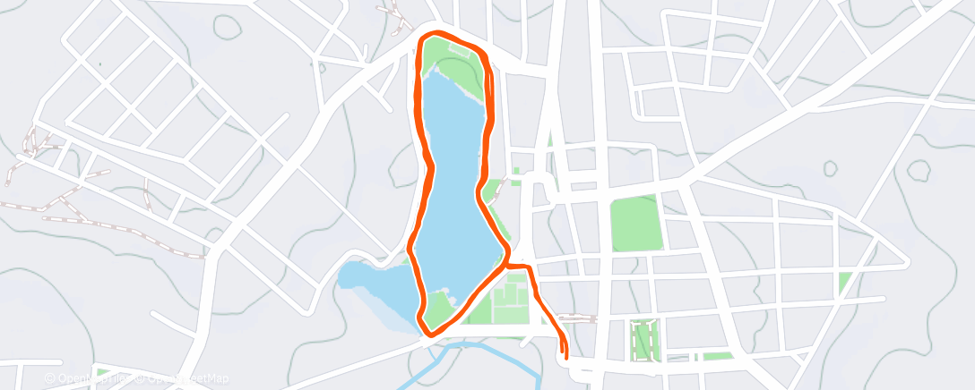 Map of the activity, Caminhada vespertina