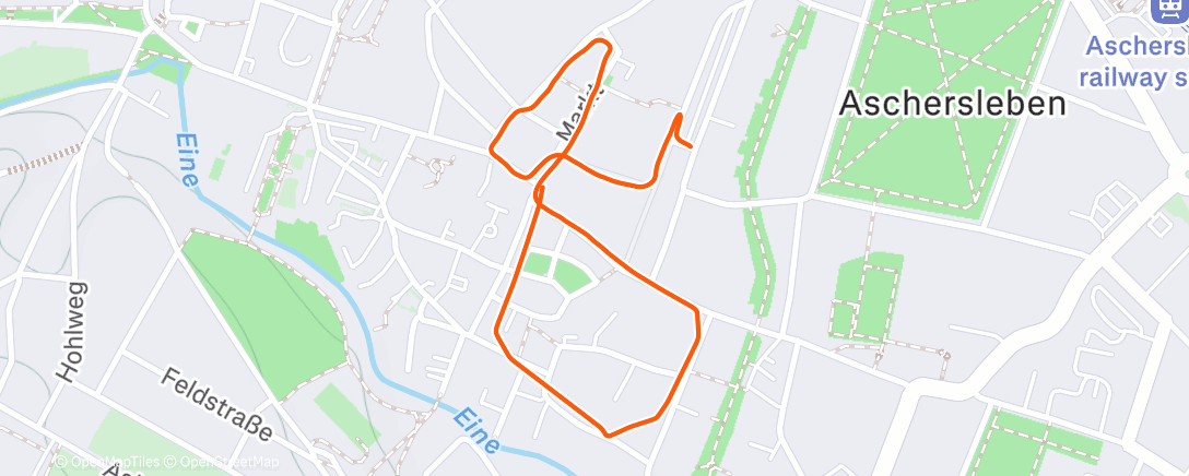 Map of the activity, Abendspaziergang