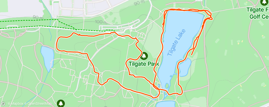 Map of the activity, Tilgate park walk