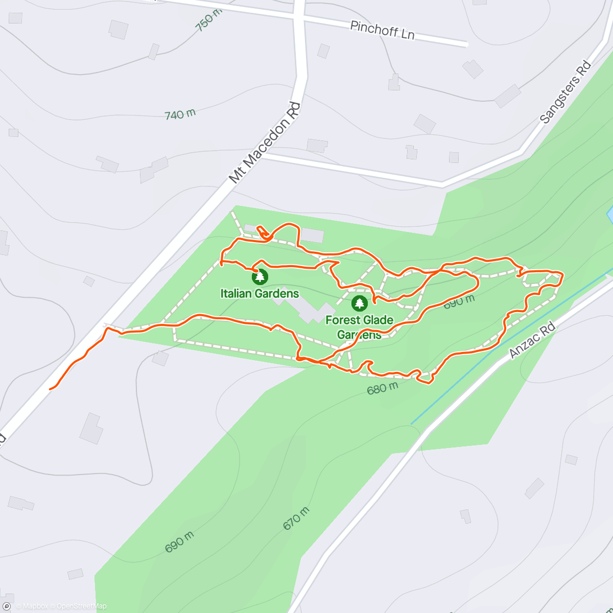 Mappa dell'attività Forest Glade Gardens