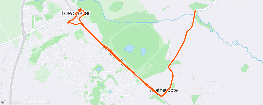 Map of the activity, 2 x hill reps