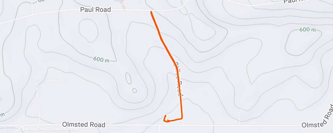 Map of the activity, Afternoon Hike