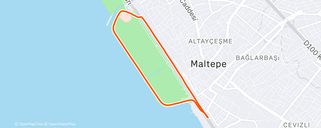 Map of the activity, Evening Run