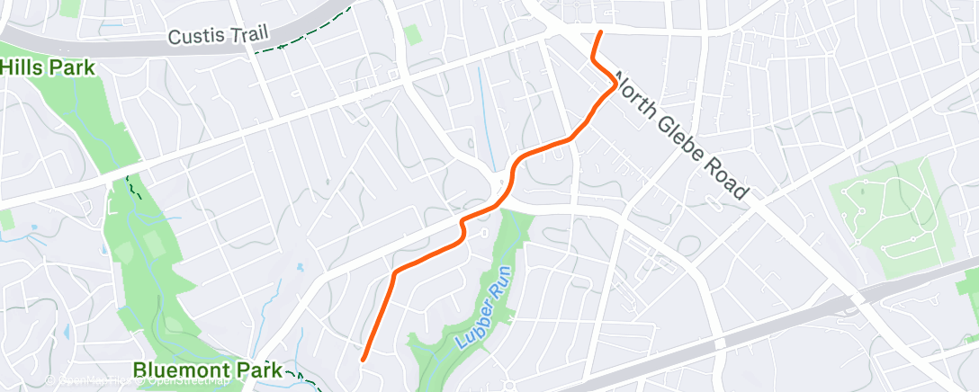 Map of the activity, Morning Run