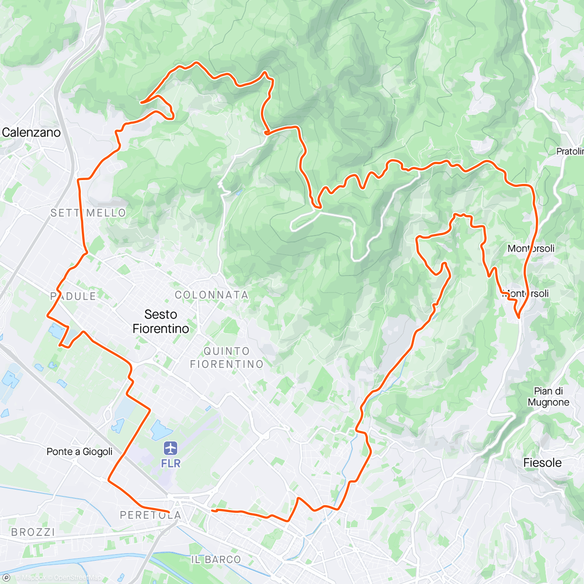Карта физической активности (Sessione di gravel biking serale
Ovvìa un po’ di sterro ❤️)