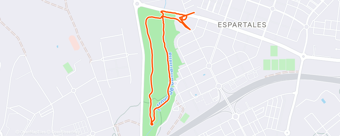 Map of the activity, Carrera de tarde