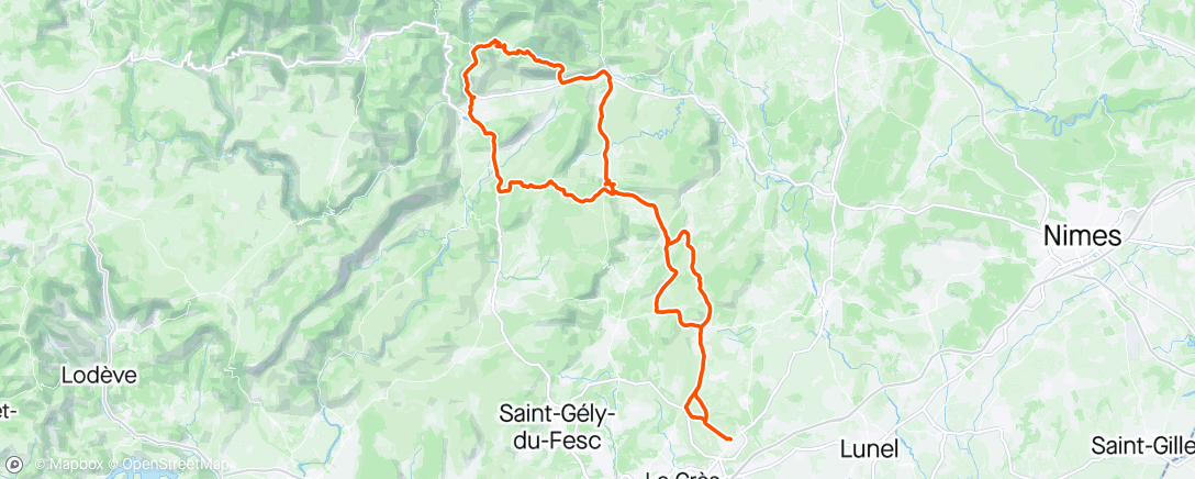 Map of the activity, Brevet du Col du Lac - Castries