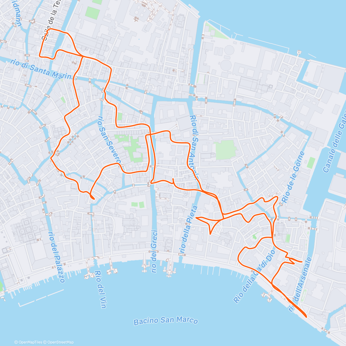 Map of the activity, First run!🇮🇹