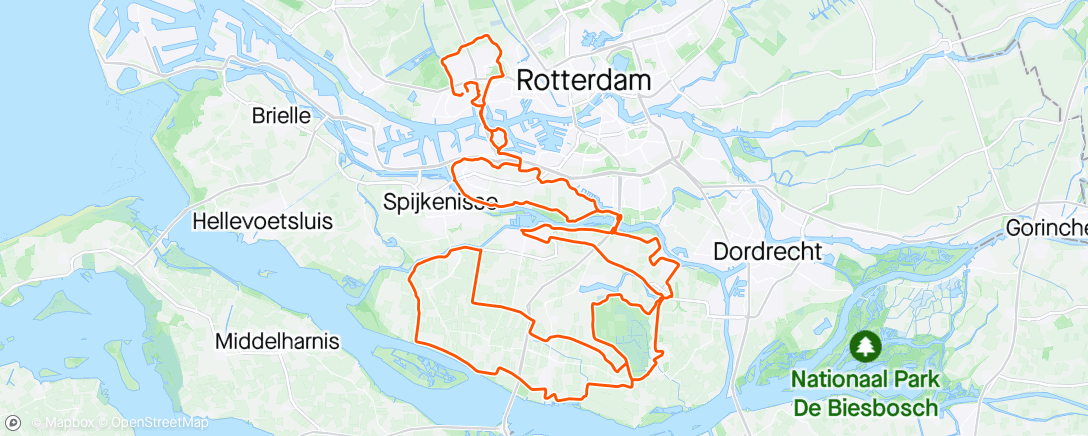 「Tc Rijnmond gaat de Hoeksche Waard in」活動的地圖
