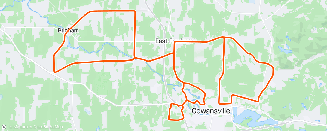 Map of the activity, Cx Cowansville