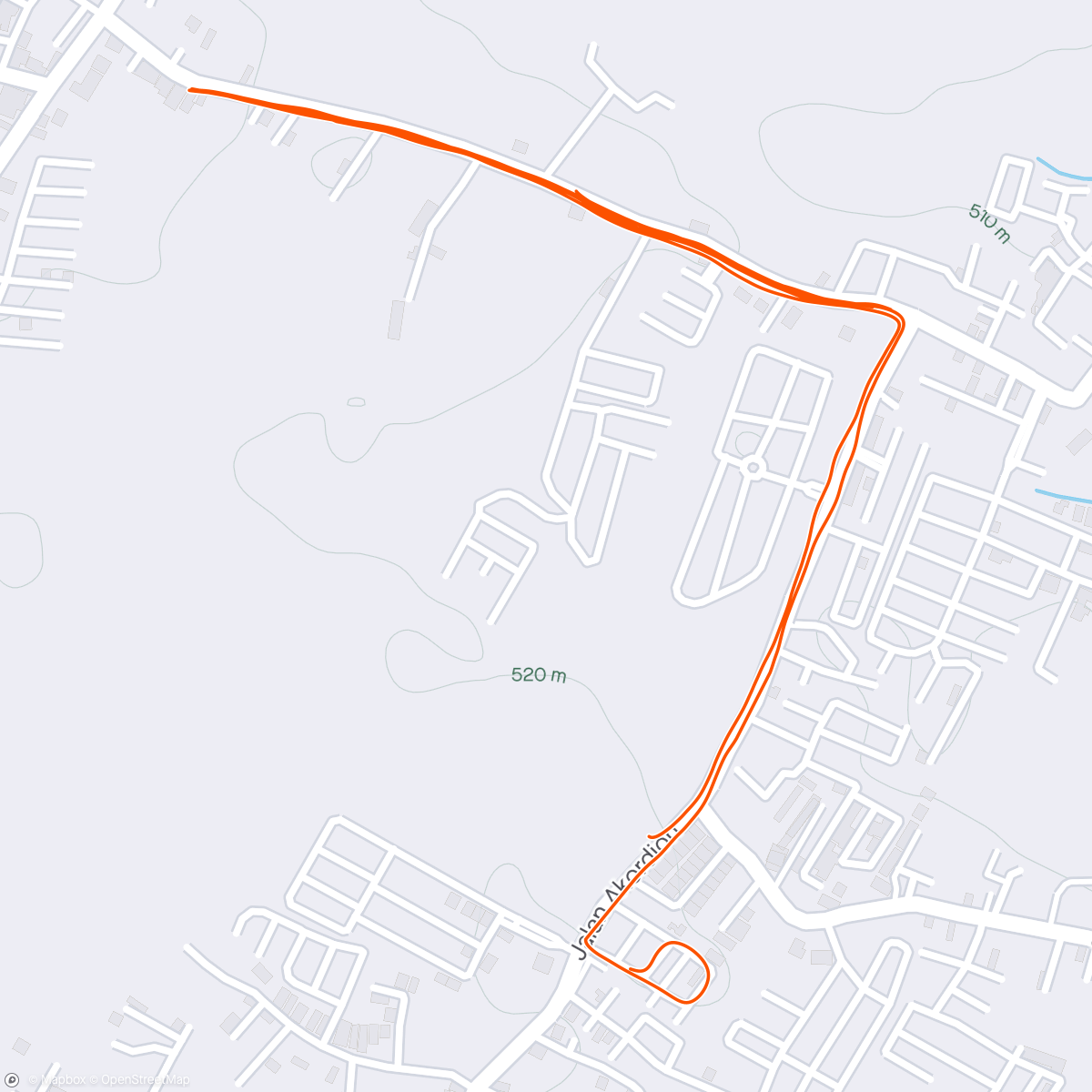 Map of the activity, April Run