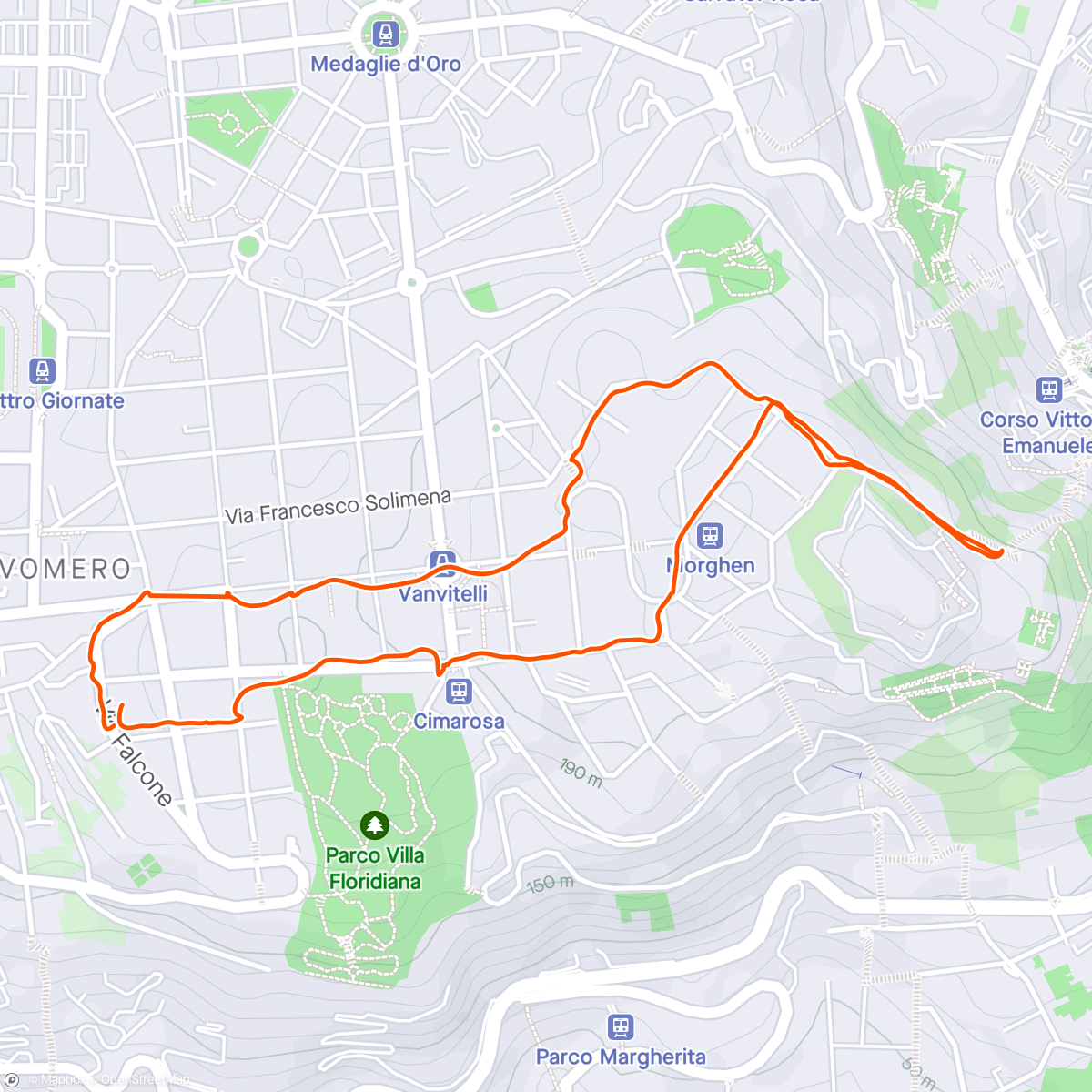 Mappa dell'attività Corsa mattutina
