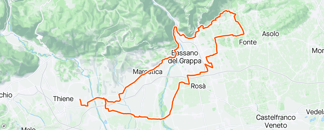Map of the activity, Giro leggero e lento😄ad aspettare i v.i.p.👴