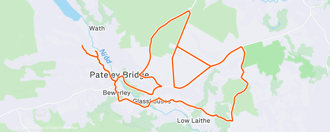 Map of the activity, Cycling