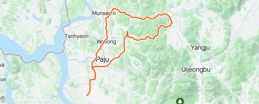 Map of the activity, 3 삼현터널 Ride