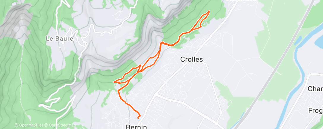 Map of the activity, Randonnée dans l'après-midi