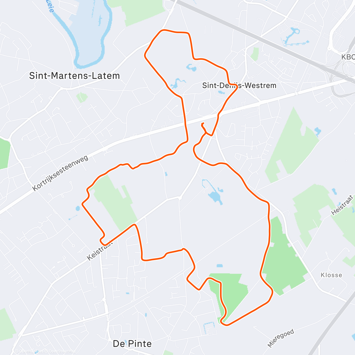Map of the activity, Morning Run