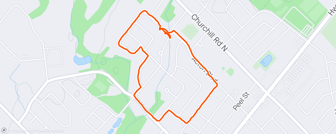 Map of the activity, Afternoon street walk