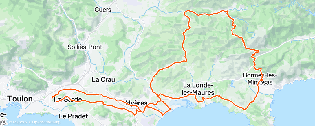 Map of the activity, Morning Ride