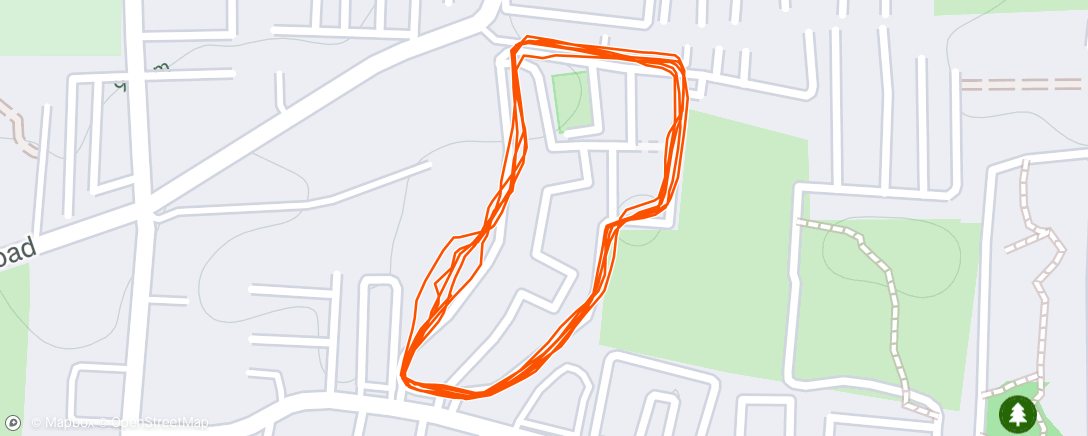 Map of the activity, Slower fartlek