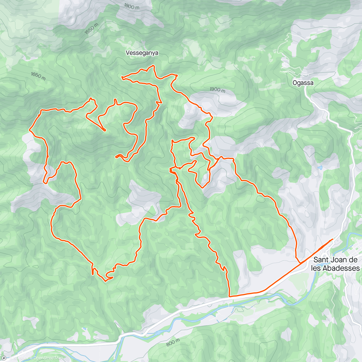 Mapa de la actividad, Bikeabadesses 2.024