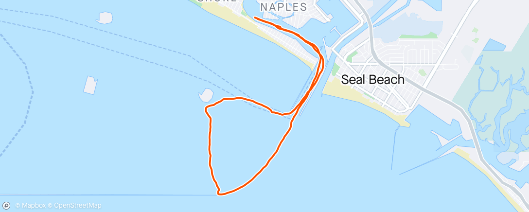 Map of the activity, Morning Canoe - Was supposed to be MTB Day, but a stubbed toe made it painful to wear shoes. Thankfully this doesn’t require shoes.  very windy resistance training session.