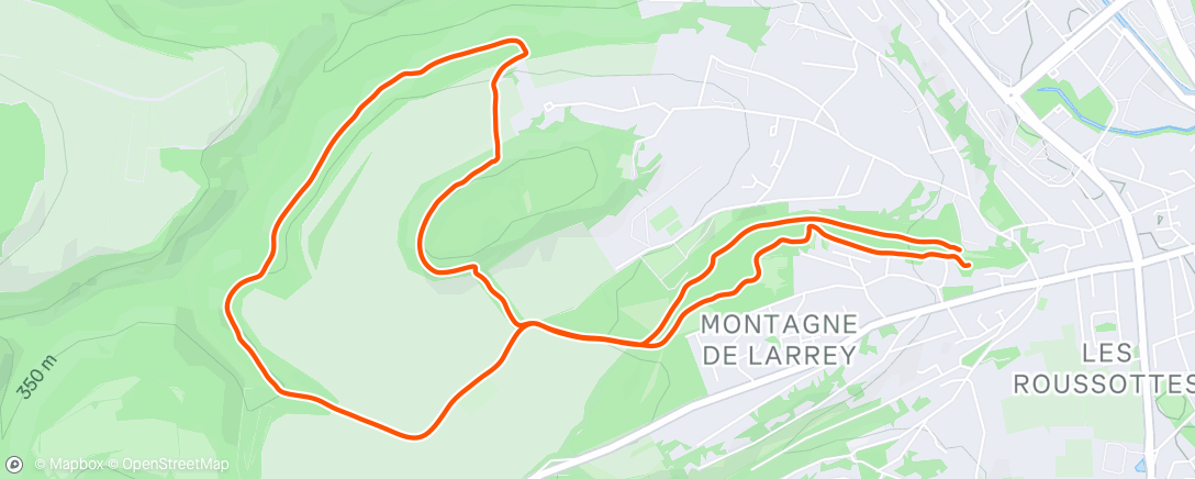 Map of the activity, Trail le matin