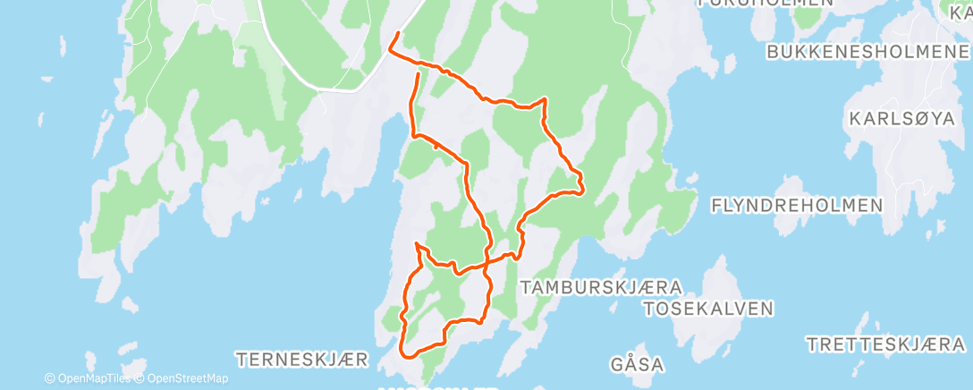 Map of the activity, O-tek Torsnes