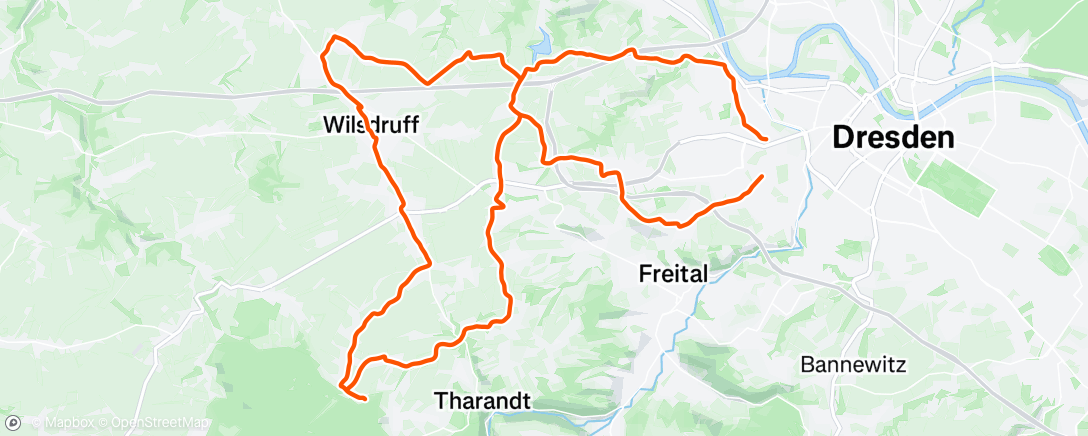 Map of the activity, Abendradfahrt