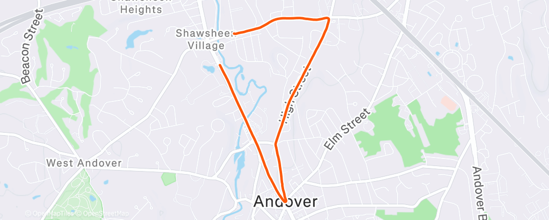 Map of the activity, Morning Run