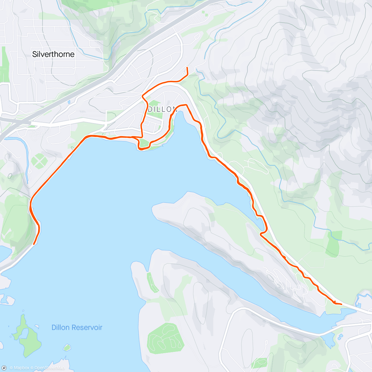 Map of the activity, Bike path spin