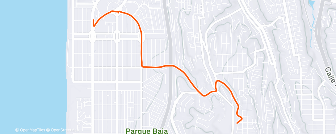 Map of the activity, Downhill now