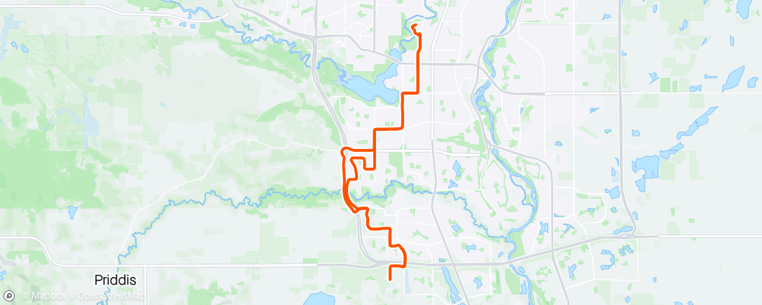 Map of the activity, Lunch Ride