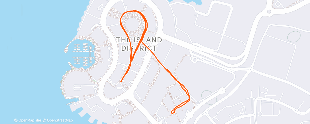 Map of the activity, Evening Run