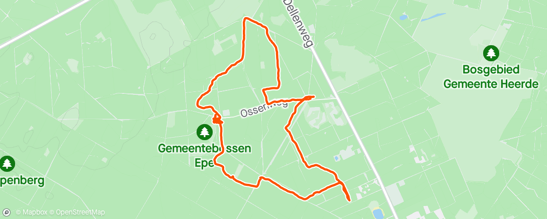 Mapa da atividade, Wandeling rond Ossenstal met Dineke, Ton en Gerdien